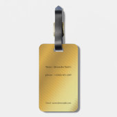 Luxury Gold Gradient Custom Photo & Name  Bagagelabel (Achterkant verticaal)