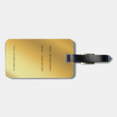 Luxury Gold Gradient Custom Photo & Name  Bagagelabel (Achterkant horizontaal)