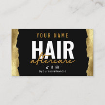 Luxury Gold Hair Aftercare Card