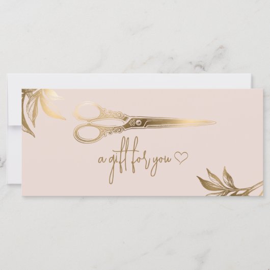 Luxury Gold Hair Studio Gift Certificate Gift Card (Voorkant)