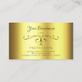 Luxury Gold  hoek grenzen met Initialen Visitekaartje (Achterkant)