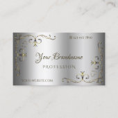 Luxury Gold  hoeken Elegant Silver Shimmery Visitekaartje (Voorkant)