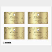 Luxury Gold  hoeken — Productlabels en Logo Rechthoekige Sticker (Vel)