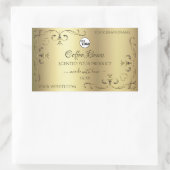 Luxury Gold  hoeken — Productlabels en Logo Rechthoekige Sticker (Tas)