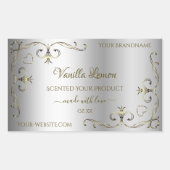 Luxury Gold  hoeken Silver Product Labels (Voorkant)
