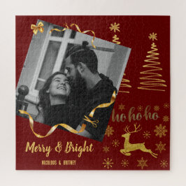 Luxury gold Holiday cadeautjes leuke familietypogr Legpuzzel