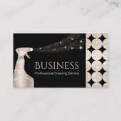 Luxury Gold House Cleaning Service Spray Cleaner Visitekaartje (Voorkant)