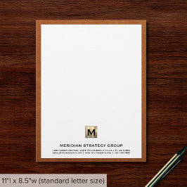 Luxury Gold Initiaal Business Letterhead Briefhoofd