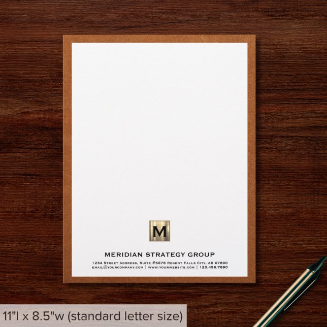 Luxury Gold Initiaal Business Letterhead Briefhoofd (Creator heeft geüpload)