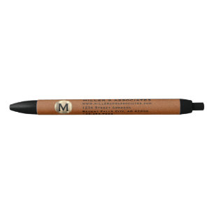 Luxury Gold Initiaal Logo Company Branded Zwarte Inkt Pen