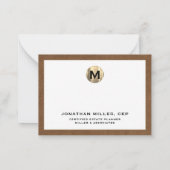 Luxury Gold Initiaal Logo Notitiekaartje (Achterkant)