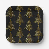 Luxury Gold kerstboom feestelijke winterse Feestda Papieren Bordje (Voorkant)