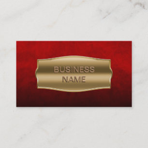 Luxury Gold Label Velvet Red Visitekaartje