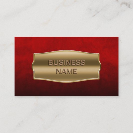 Luxury Gold Label Velvet Red Visitekaartje (Voorkant)