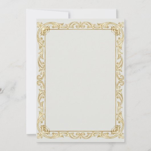 Luxury Gold Leaf & Pine Elegant New Year Greeting  Kaart (Achterkant)