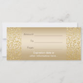 Luxury Gold Leopard Print Salon Cadeaubonnen (Achterkant)