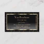 Luxury Gold Lijst Donkere gradiënt met monogram Visitekaartje (Achterkant)