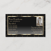 Luxury Gold Lijst Donkere gradiënt stijlvol met fo Visitekaartje (Achterkant)