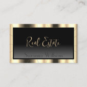 Luxury Gold Lijst Donkere gradiënt stijlvol met fo Visitekaartje (Voorkant)