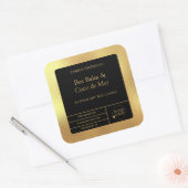 Luxury Gold Lijst & Script Candle Sticker Label (Envelop)