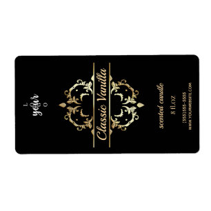 Luxury Gold Lijst - Verticaal gecentreerde kaars Etiket