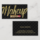 Luxury Gold Lipstick Modern Makeup Artist Visitekaartje (Voorkant / Achterkant)