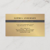 Luxury Gold Logo & Glitter Marble Agate Visitekaartje (Achterkant)