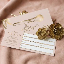 Luxury Gold Makeup Beauty Brush Gift Certificate 