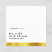 Luxury Gold | Mannequin | Mode Designer Vierkante Visitekaartje (Achterkant)