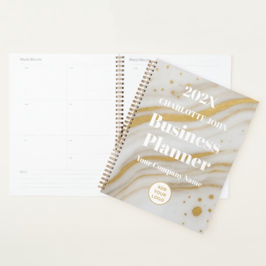 Luxury Gold Marble Business 2026 Planner (Display)