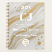 Luxury Gold Marble Business Personalized 2026 Planner (Voorkant)