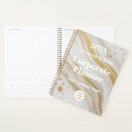 Luxury Gold Marble Corporate 2026 Planner (Display)