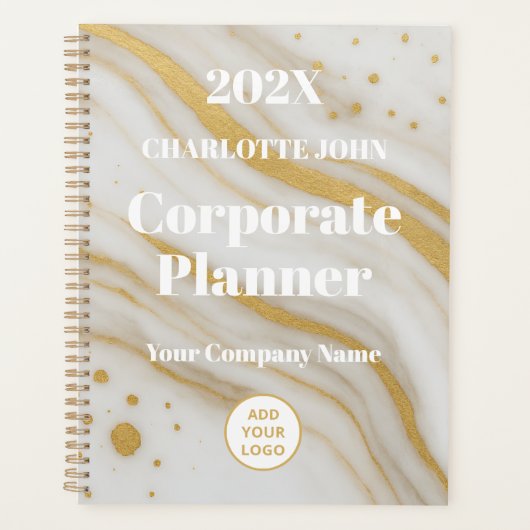 Luxury Gold Marble Corporate 2026 Planner (Voorkant)