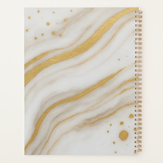 Luxury Gold Marble Executive 2026 Planner (Achterkant)