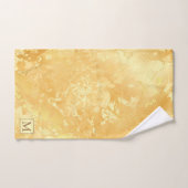 Luxury Gold Marble Monogrammed Bad Handdoek (Handdoek)
