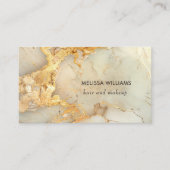  Luxury Gold Marble | QR Code Visitekaartje (Voorkant)