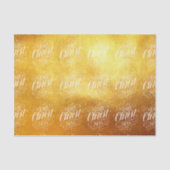 Luxury Gold Merry-kerst-religieus script Tissuepapier (Voorkant)