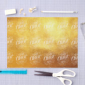 Luxury Gold Merry-kerst-religieus script Tissuepapier (Craft)