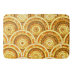 Luxury Gold Metal Folie Glitter Stippen Circuit Badmat