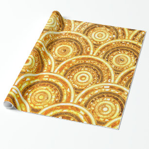Luxury Gold Metal Folie Glitter Stippen Circuit Cadeaupapier