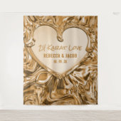 Luxury Gold Metal Heart Backdrop Wandkleed (Voorkant)