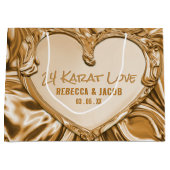 Luxury Gold Metal Heart Groot Cadeauzakje (Voorkant)