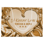 Luxury Gold Metal Heart Groot Cadeauzakje (Achterkant)