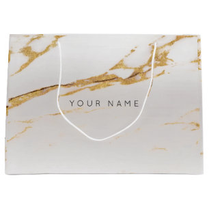 Luxury Gold Metallic Gift Gray Silver Foxier Large Cadeautasje