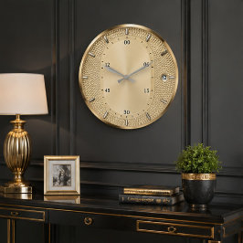 Luxury Gold Modern Champagne Elegant Home Office Grote Klok