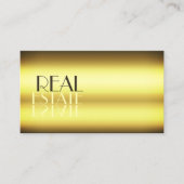 Luxury Gold Modern Chic Mirror letters met foto Visitekaartje (Voorkant)