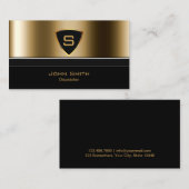 Luxury Gold Monogram Dispatcher Visitekaartje (Voorkant / Achterkant)
