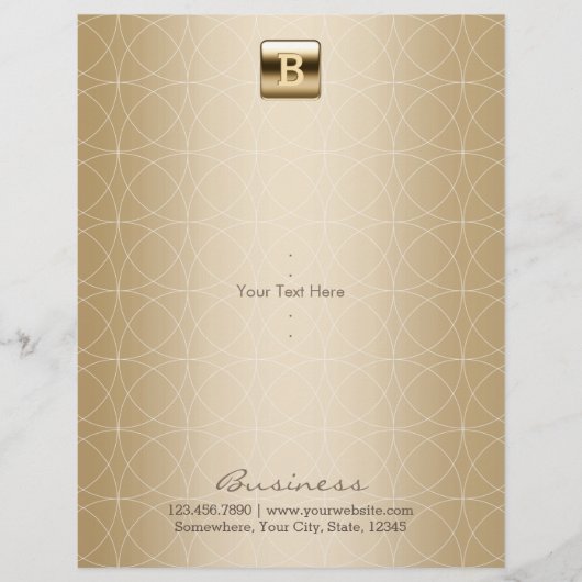 Luxury Gold Monogram Geometric Elegant Flyer (Voorkant)