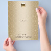 Luxury Gold Monogram Geometric Elegant Flyer (Hand)