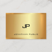Luxury Gold Monogram Glamor Modern Elegant Cool Visitekaartje (Voorkant)
